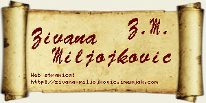 Živana Miljojković vizit kartica